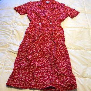 Mid calf, short sleeve dress